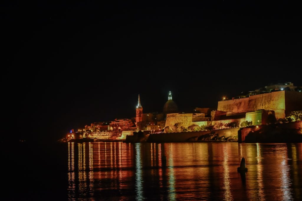 The Top Three Places In Malta That You Need To Visit. Views of Valletta At Night.
