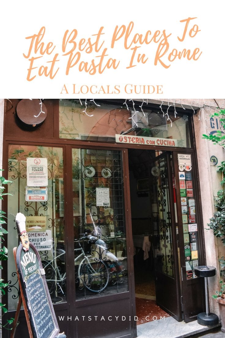 Best Places To Eat Pasta In Rome - A Locals Guide