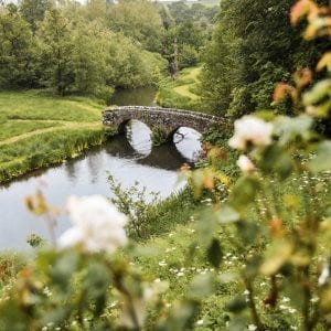 Medieval Packhorse Bridge In Derbyshire Countryside - Fine Art Print